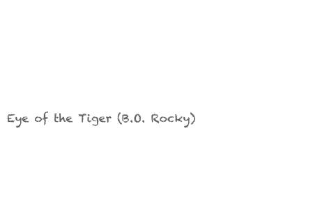 Aux Champs_Elysées (Joe Dassin)
L'Aventurier (Indochine)
Bad Romance (Lady Gaga)
Une Chanson Douce (Henri Salvador)
Eye of the Tiger (B.O. Rocky)
I Love Rock'n'Roll
Smooth Criminal (Michael Jackson)
Sweet Dreams (Eurythmics)
